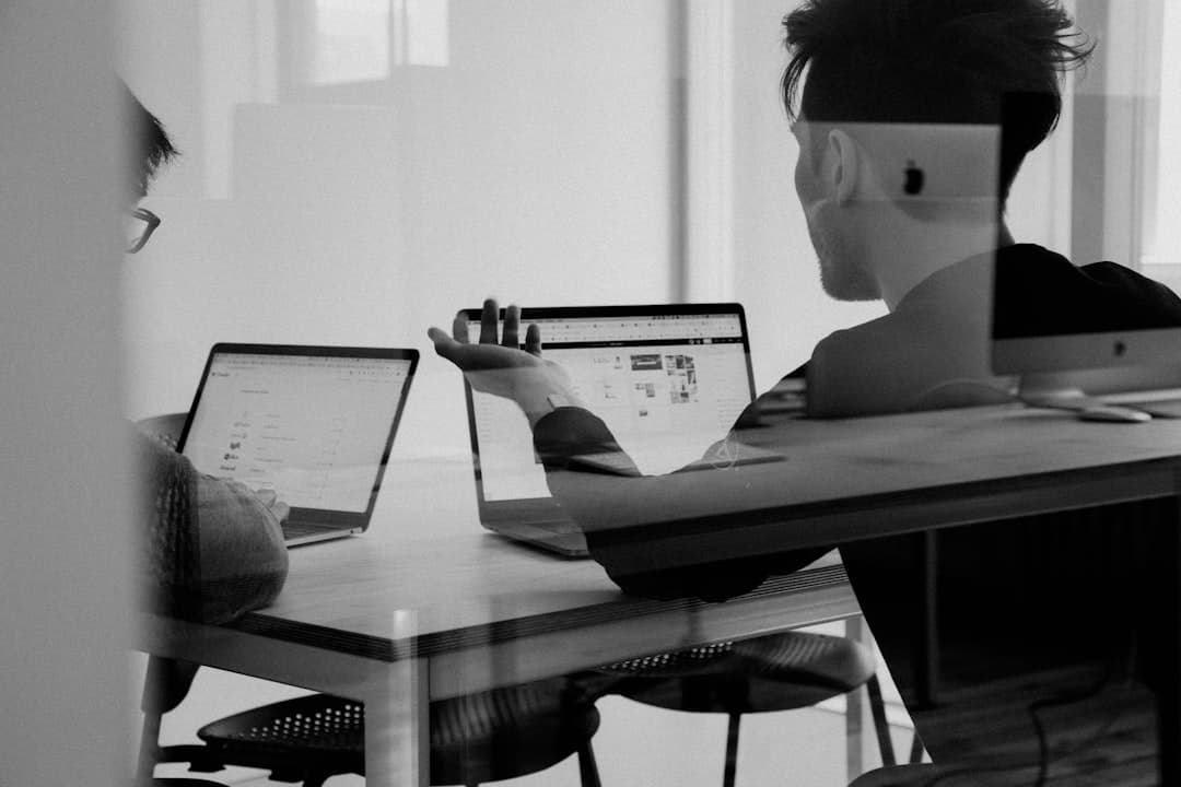 Business consulting meeting with technology